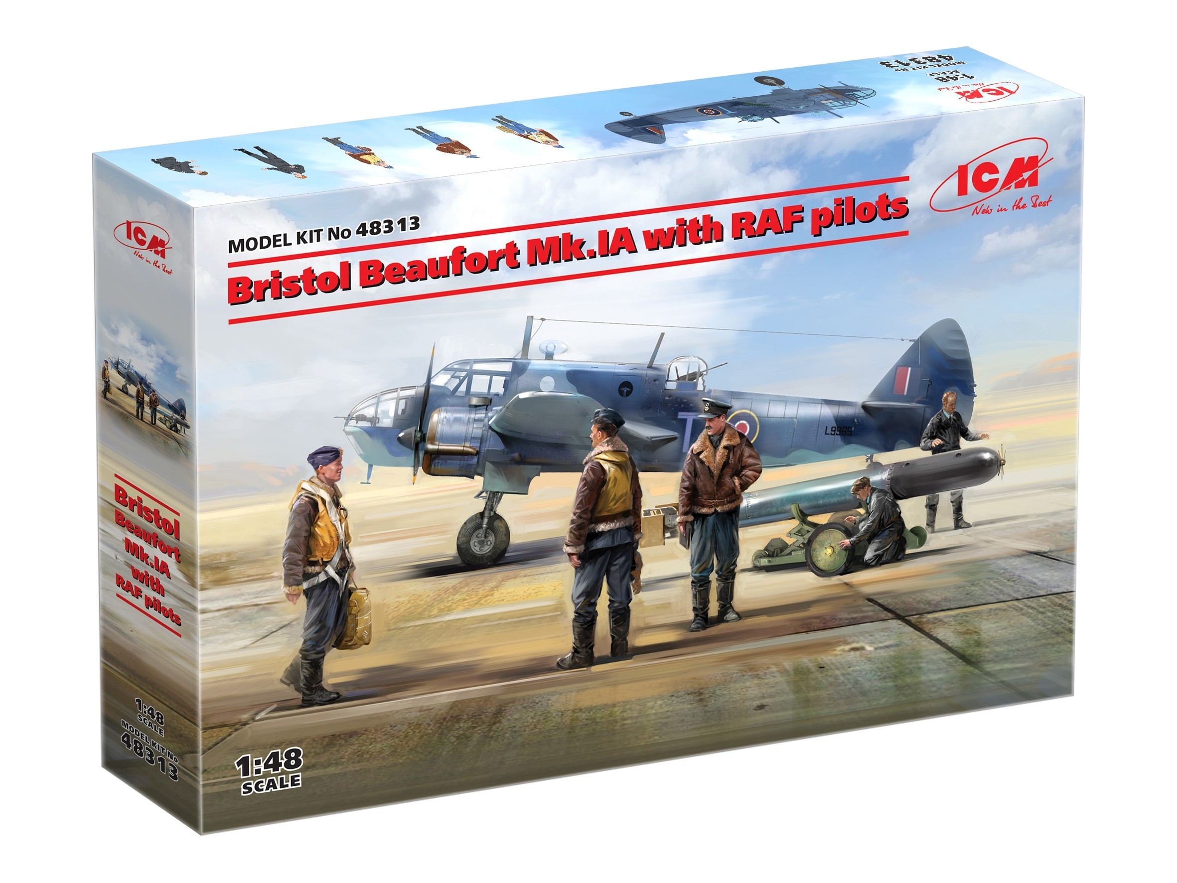 Bristol Beaufort Mk.IA with RAF pilots